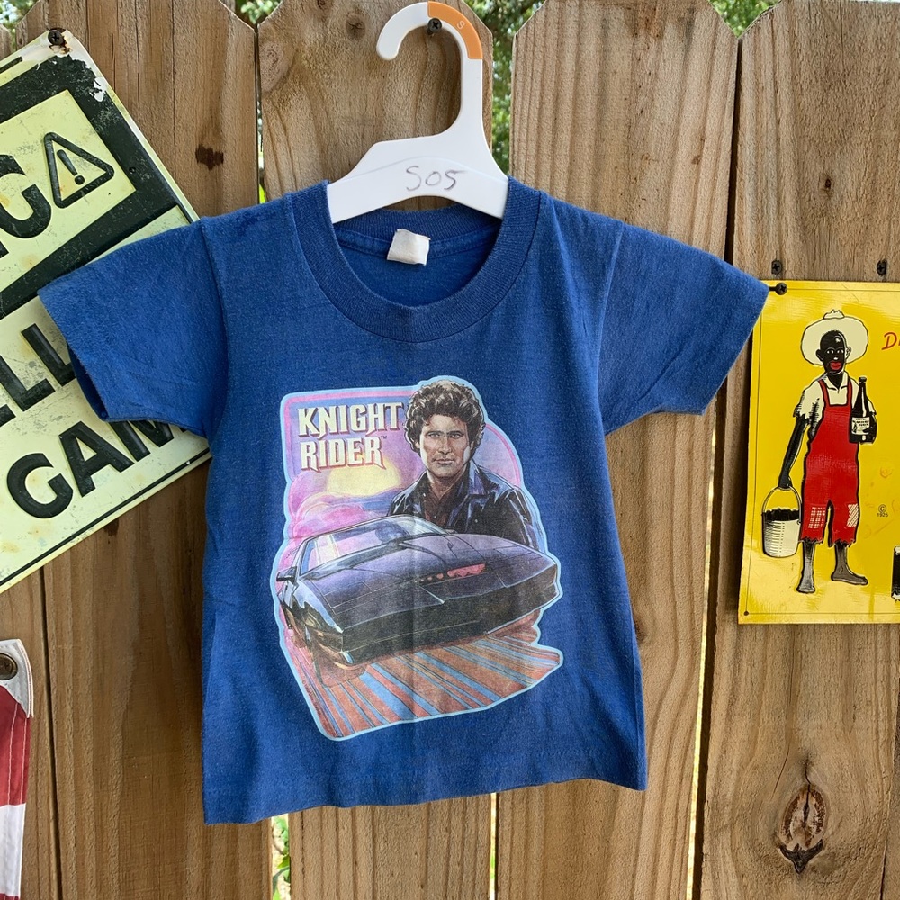 Vintage 80s rare  find Knight Rider and Kitt the indestructible Car T-shirt